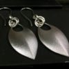 ujo_rocks_leaf_earrings_sterling_silver_frosted_top