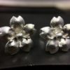 ujo_rocks_sakura_stud_earrings_sterling_silver_frosted_front