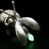 ujo_rocks_buzz_lightbutt_ville_valopylly_firefly_pin_sterling_silver_glow_in_the_dark_frosted_nighttime_front