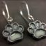 ujo_rocks_paw_earrings_sterling_silver_aqua_glow_in_the_dark_frosted_oxidised_daytime_front