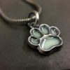 ujo_rocks_paw_pendant_sterling_silver_aqua_glow_in_the_dark_frosted_oxidised_daytime_front